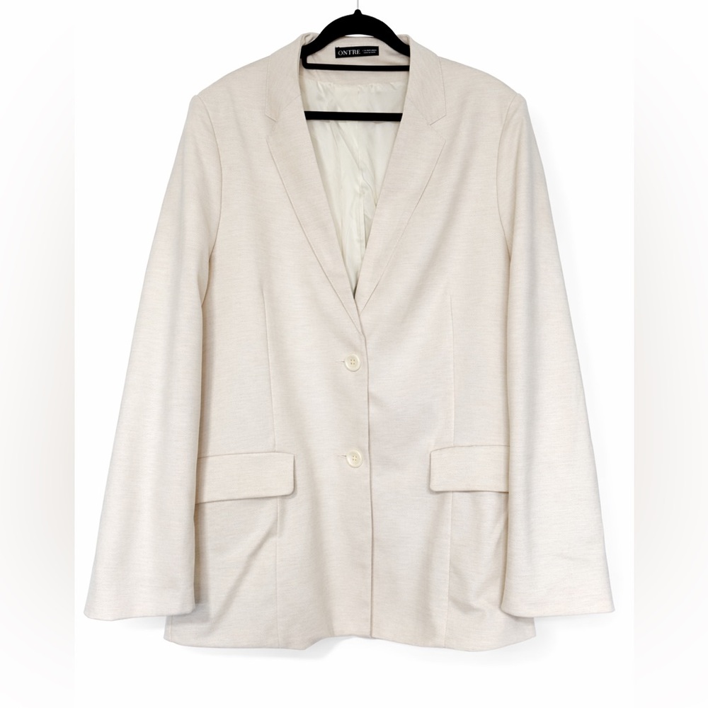 Women's Cream Oversized Blazer Size L